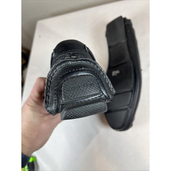 Calvin Klein Macon Epi Black Leather Driving Moccasin Loafer Size 10.5 - Picture 12 of 12